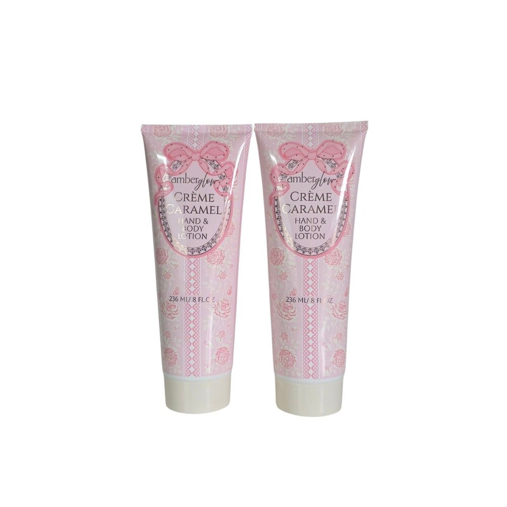 Amber Glow CREME CARAMEL  Hand & Body Lotion  8 Fl.oz ~2pk